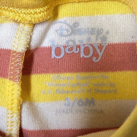Disney Baby Winnie The Pooh Terry Set Hat Shorts Size 3-6 Months - Picture 2 of 3